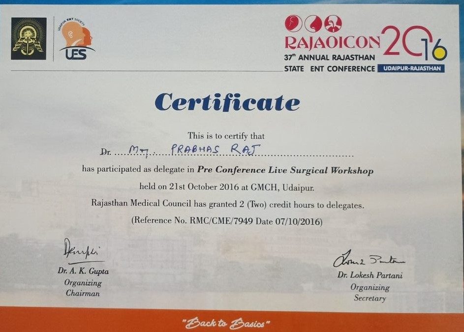 RAJAICON 2016 Pre Conference Live Surgical Workshop