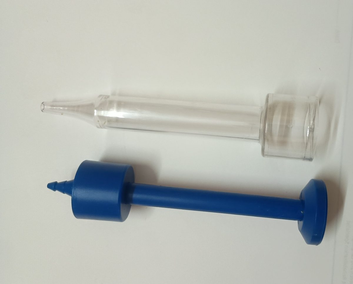Ear impression syringe components – professional ear mould making equipment at clinic