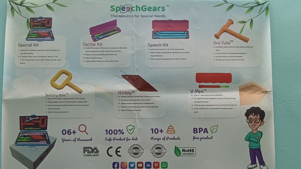 SpeechGears Therapeutics for Special Needs – specialist speech therapy tools including special kit, tactile kit, speech kit and Ori-tube